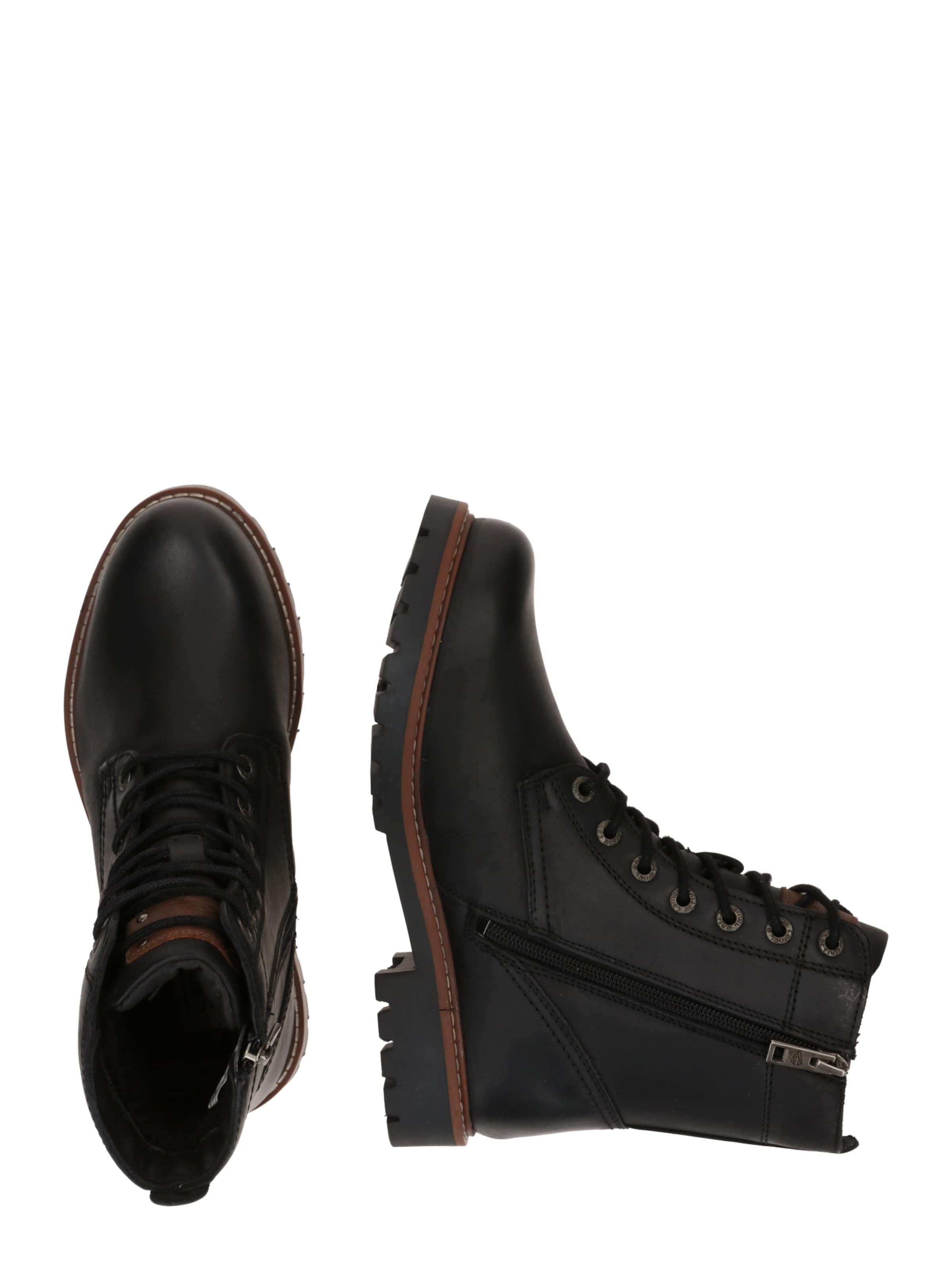 CAMEL ACTIVE Gležnarji z vezalkami 'TREK' | črna barva