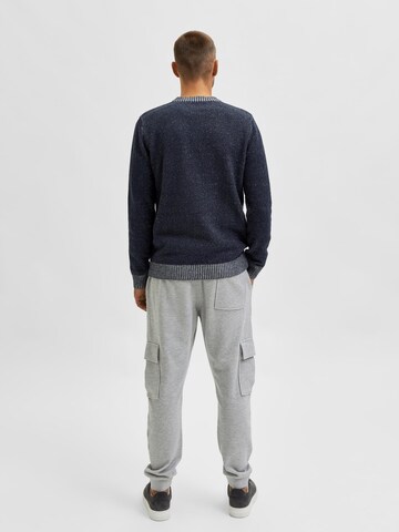 SELECTED HOMME Pullover 'Marled' in Blau