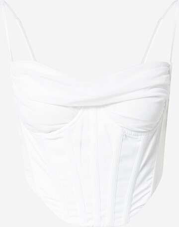 Bardot Blouse in White: front