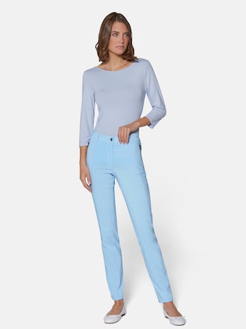 MADELEINE Skinny Hose in Blau