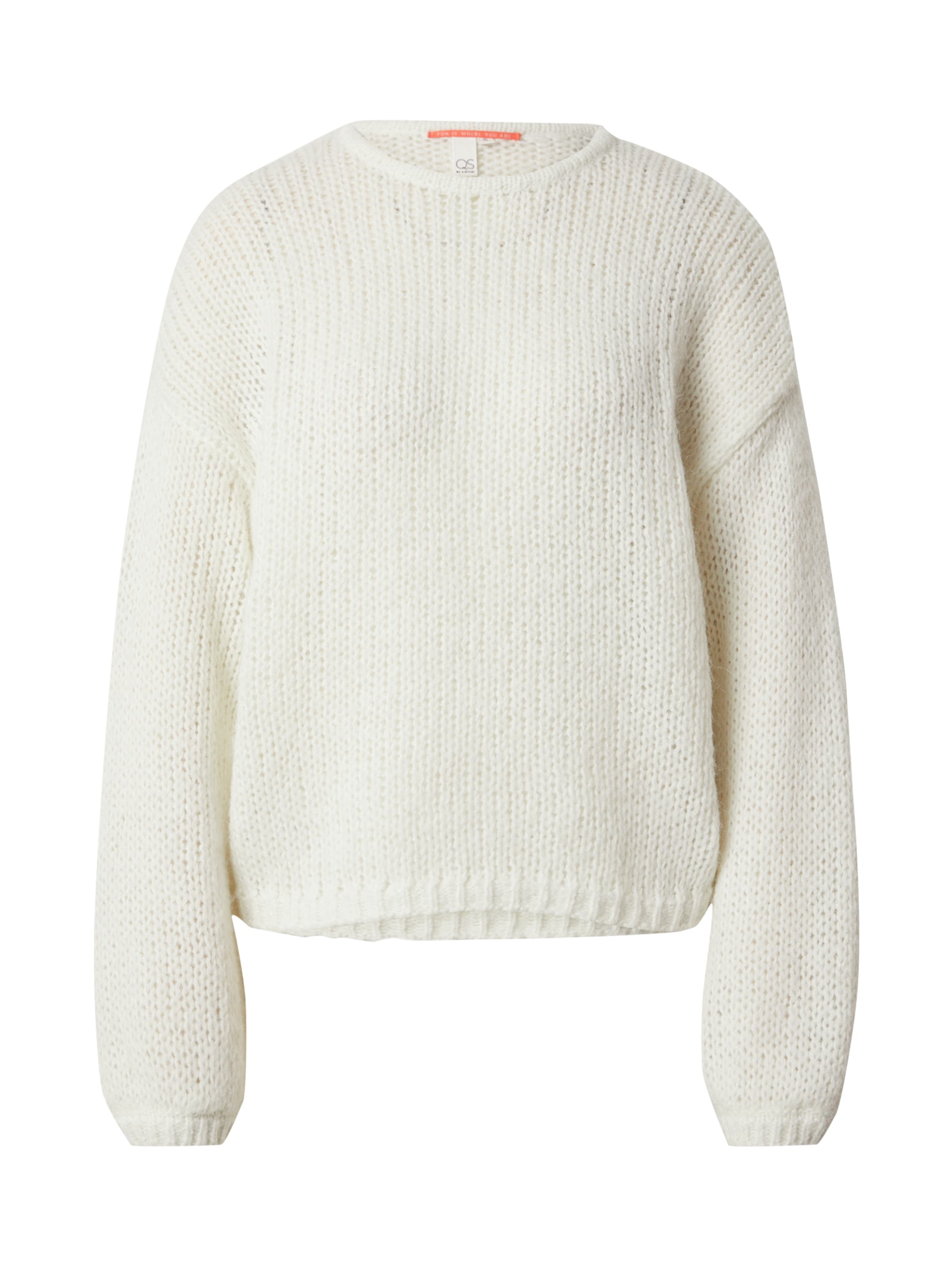 QS Pull-over oversize en blanc cassé, Vue avec produit