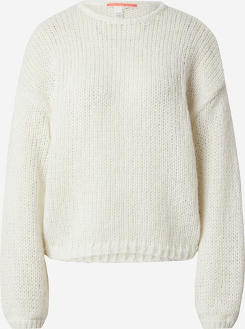 Pull-over oversize QS en blanc : devant