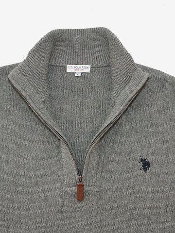 U.S. POLO ASSN. Sweater 'Half Zip' in Grey