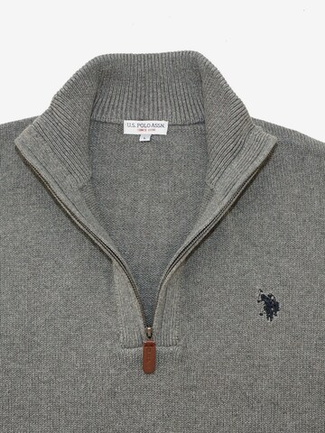 U.S. POLO ASSN. Trui 'Half Zip' in Grijs