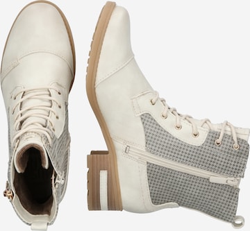 MUSTANG Lace-Up Ankle Boots in White
