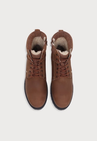 s.Oliver - Botas con cordones en marrón: arriba