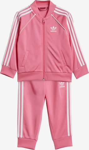 ADIDAS ORIGINALS Jogginganzug 'Adicolor' in Pink: predná strana