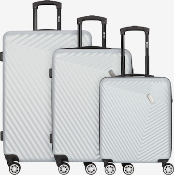 mano Suitcase Set 'Don Carlo' in Silver: front