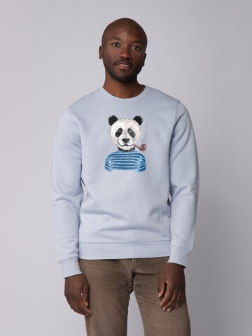 Sweat-shirt ' Panda ' Watapparel en bleu : devant