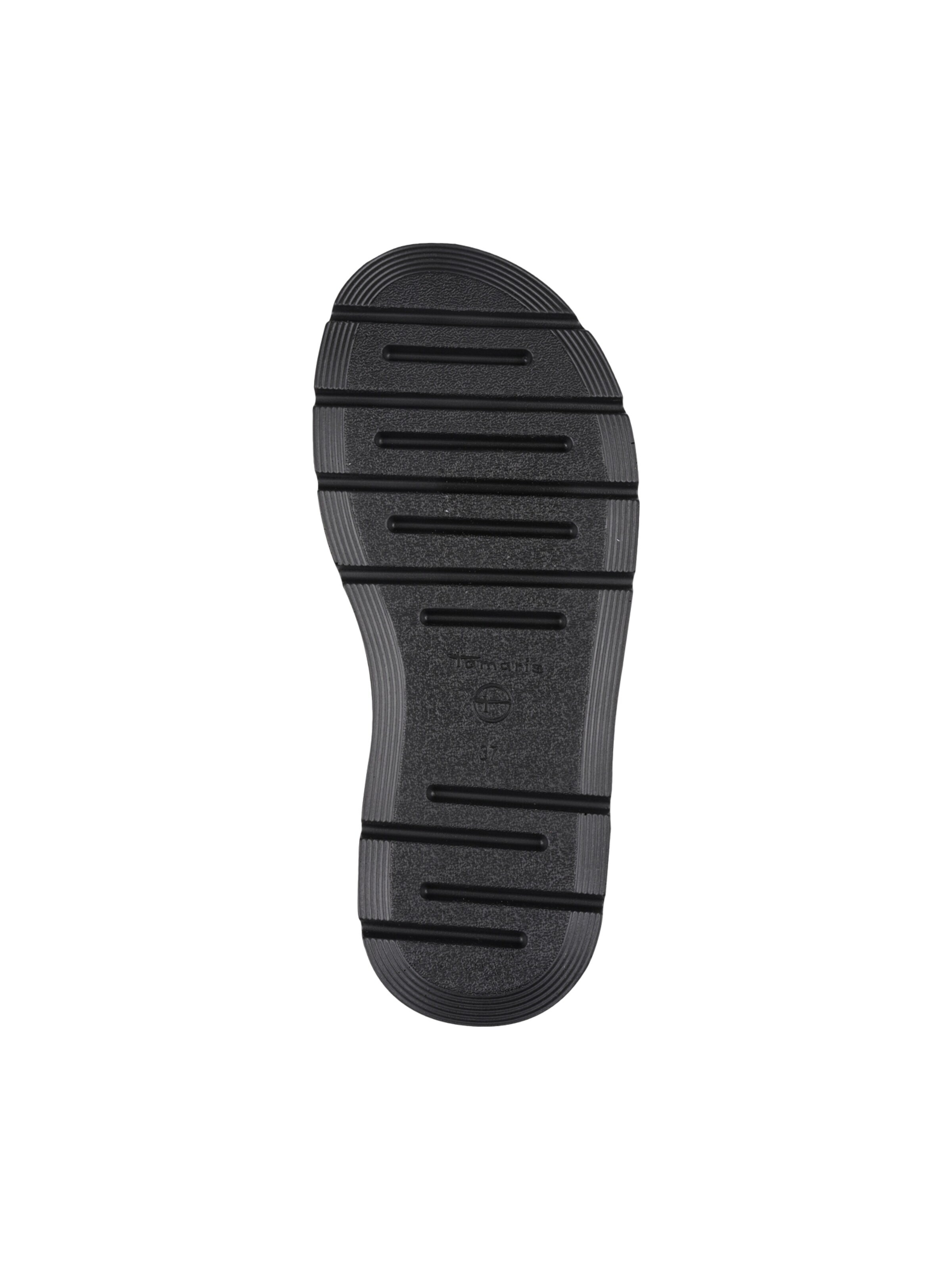 Sandalo 'Sandalen mit Keilabsatz aus Leder' di Tamaris in nero