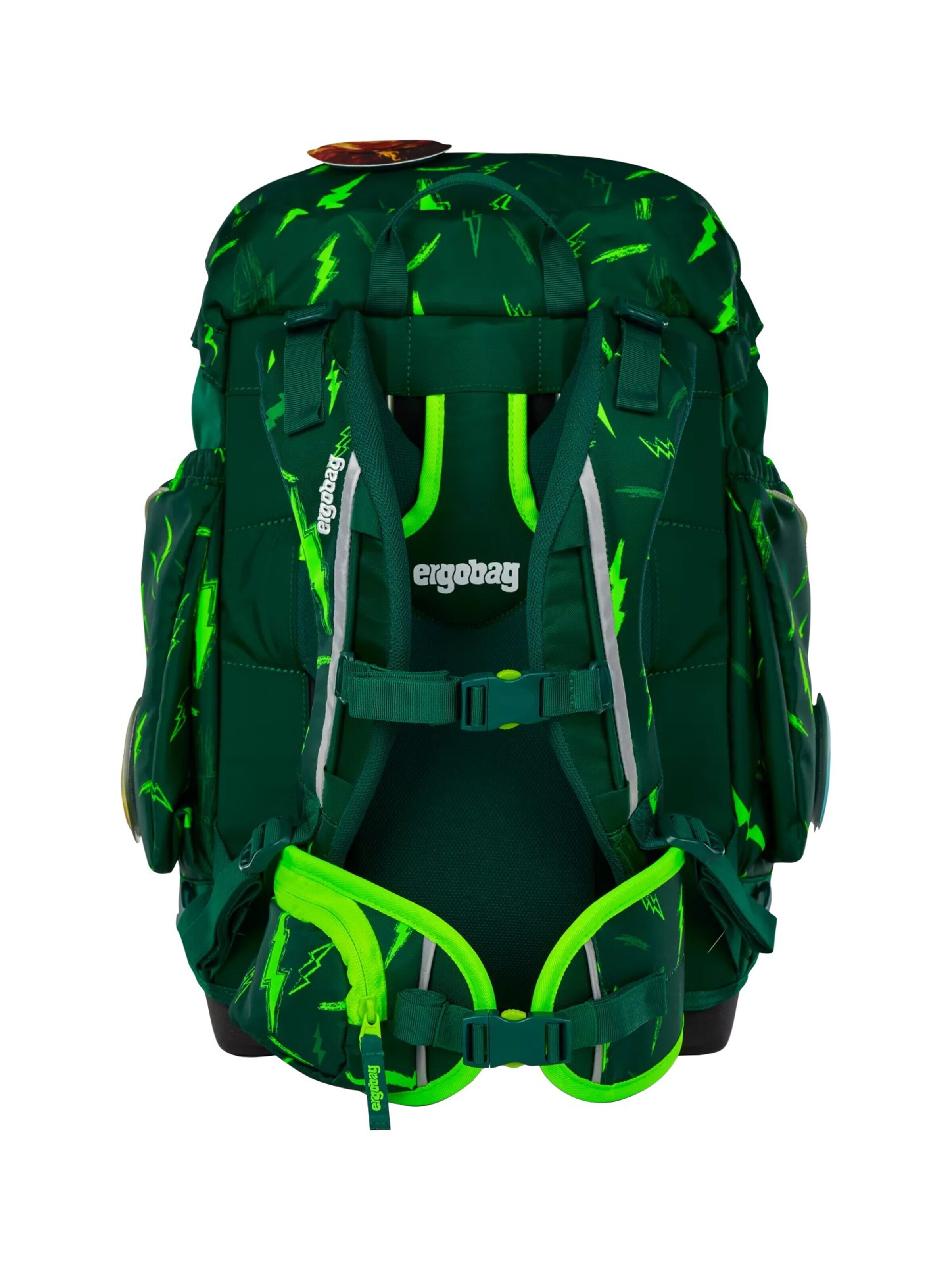 ergobag Backpack 'Schulranzen-Set maxi Set' in Green