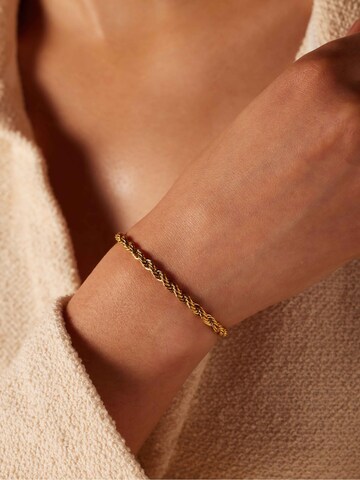 Lucardi Armband 'Glitzerndes Basic' in Gold: Vorderseite