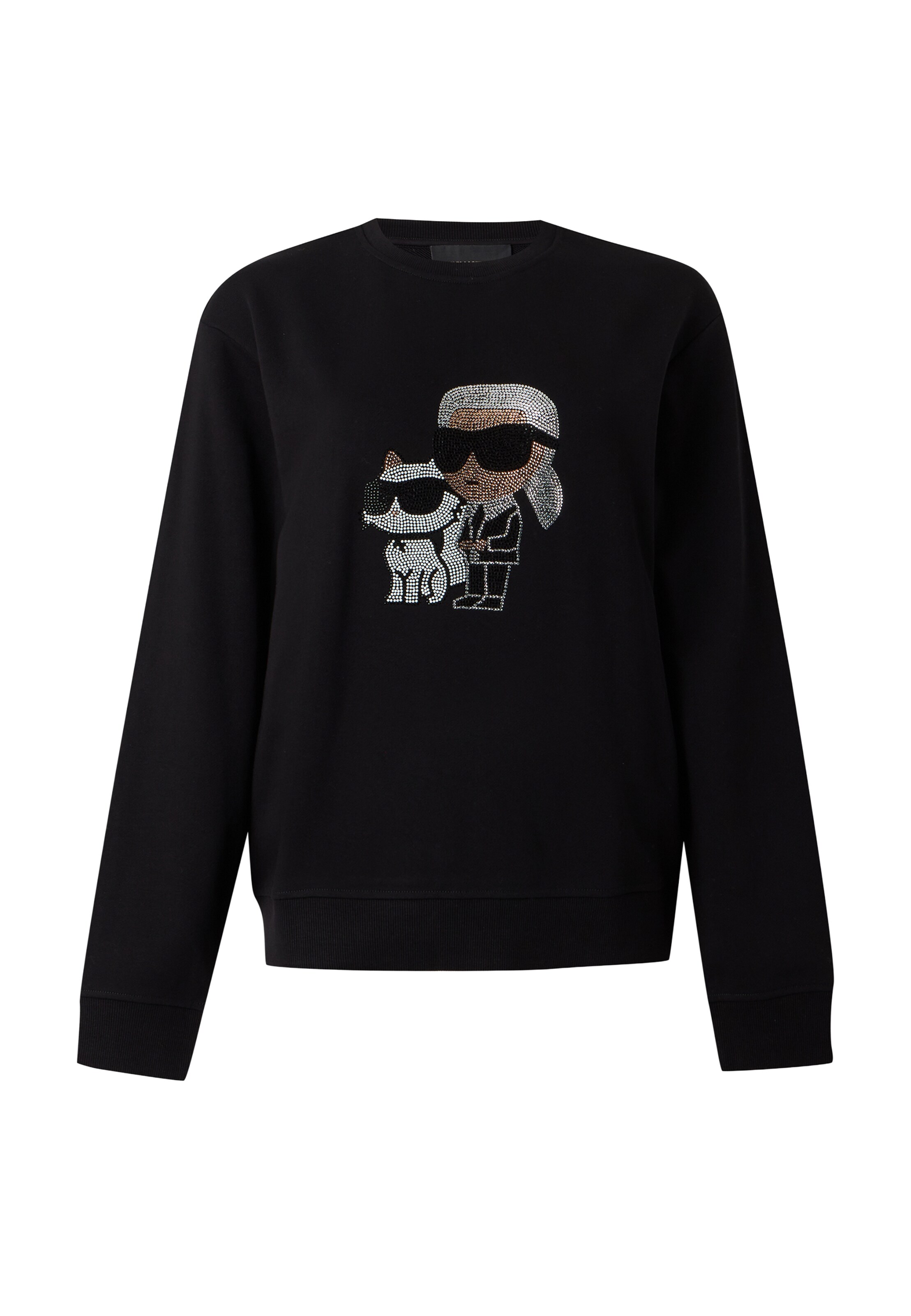 Karl Lagerfeld Sweatshirt 'IKON' in Schwarz: Vorderseite