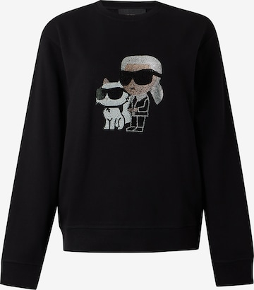 Karl Lagerfeld Collegepaita 'IKON' värissä musta: etupuoli