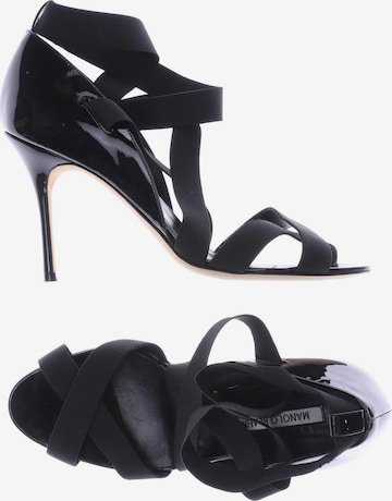 Manolo Blahnik Sandals & High-Heeled Sandals in 38 in Black: front