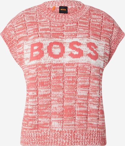 BOSS Orange Pullover 'C FANARO' in lachs / weiß, Produktansicht