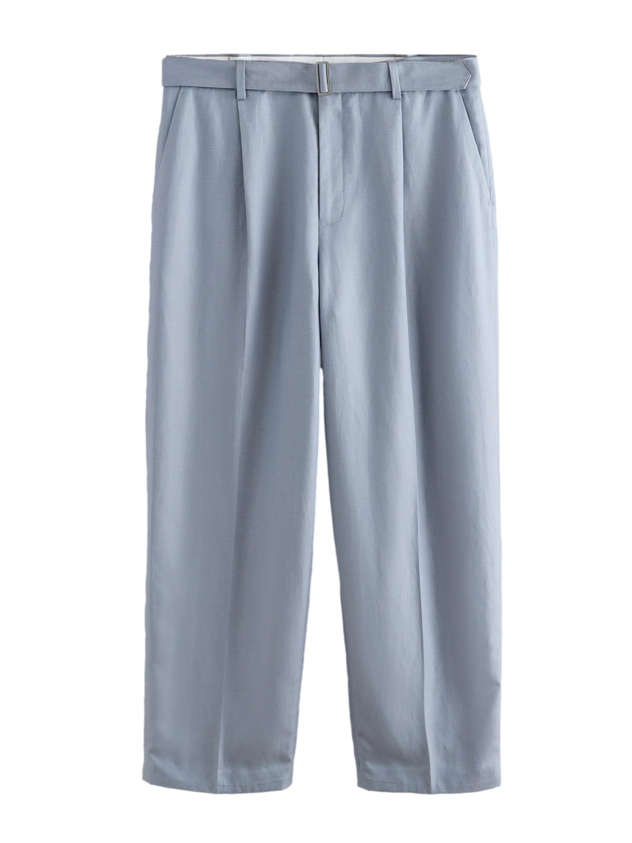 Next Loosefit Bundfaltenhose in Blau: Vorderseite