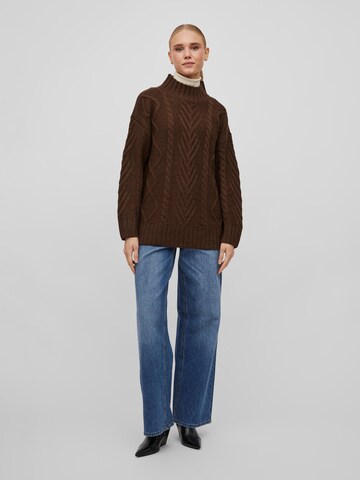 VILA Sweater 'Apoline' in Brown