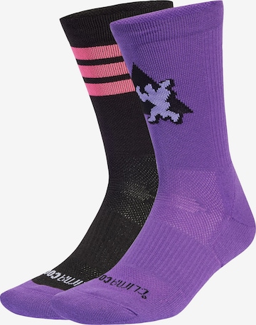 purpurinė ADIDAS SPORTSWEAR Sportinės kojinės 'x Jeremy Scott Pride': priekis