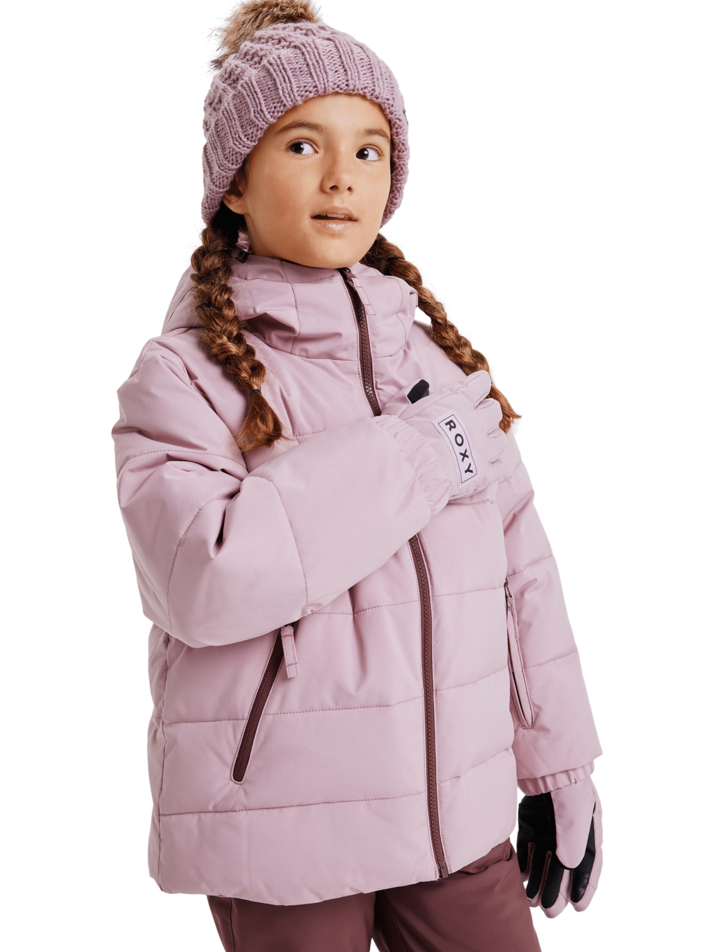 ROXY Athletic Jacket 'Snowyhill Puffy' in Purple