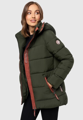 NAVAHOO Зимняя куртка 'Wattewölkchen' в Зеленый: спереди