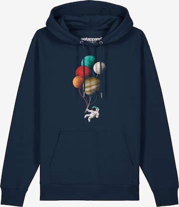 Watapparel Sweatshirt 'Balloon Spaceman' in Blauw: voorkant