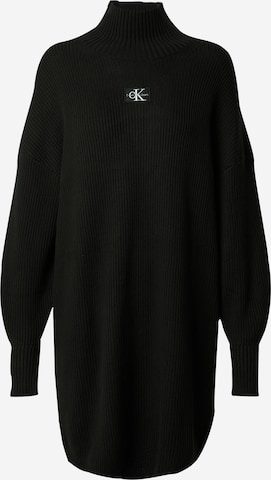 Calvin Klein Jeans - Vestido de punto en negro: frente