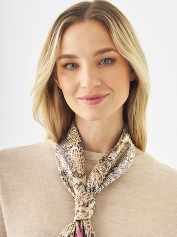 CODELLO Tuch Seidentuch Schlangen-Print in Beige