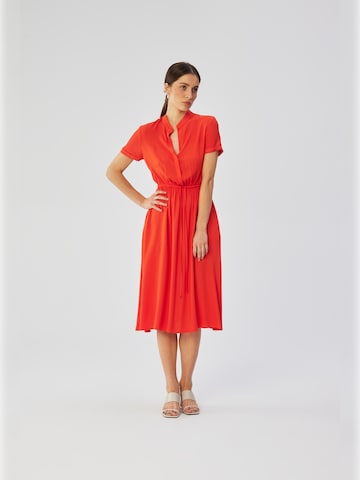 Stylove - Vestido camisero en naranja