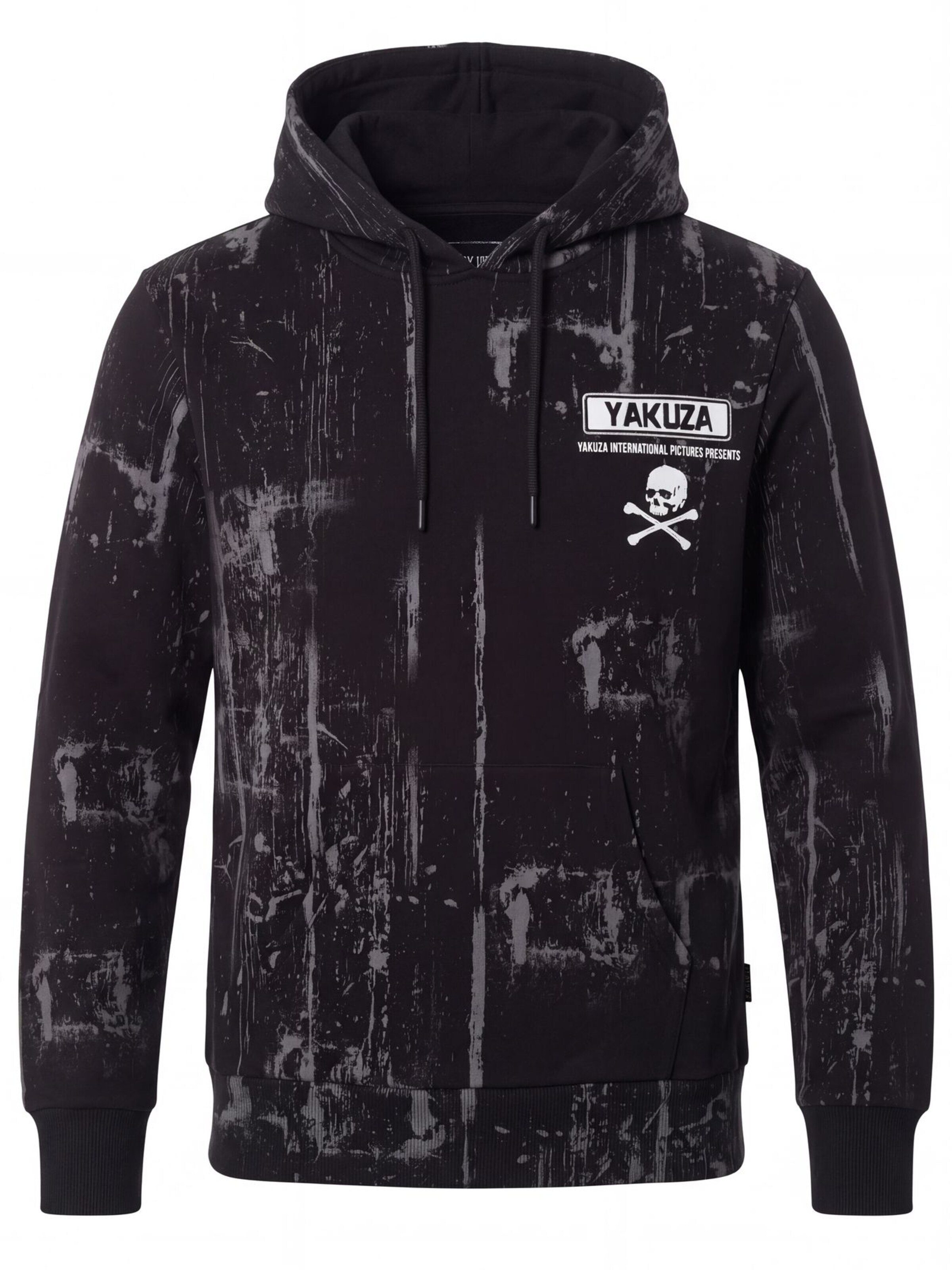 Yakuza Pullover 'Death Squad'‌‌‌‌‌‌‌ in Schwarz: Vorderseite