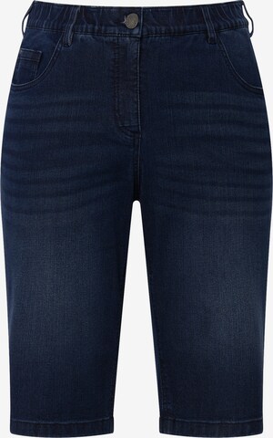 Coupe slim Jean Ulla Popken en bleu : devant