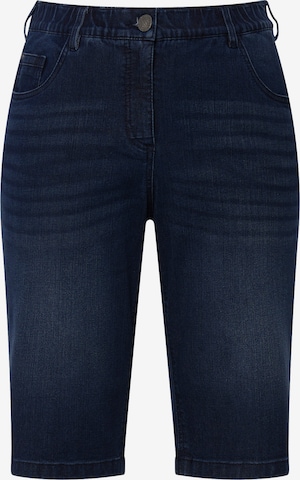 Ulla Popken Slimfit Jeans in Blauw: voorkant