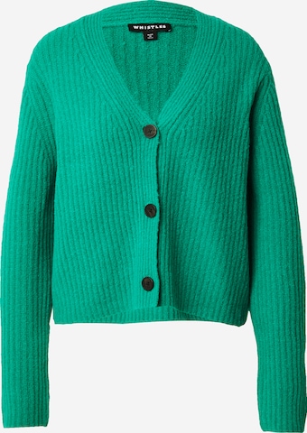 Whistles Knit Cardigan in Green: front
