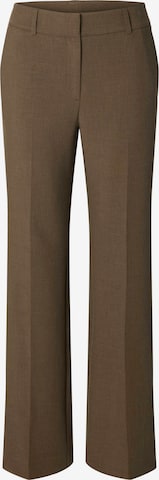 SELECTED Wide Leg Hose 'SLFRita' in Braun: Vorderseite