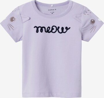 T-Shirt 'DRAMA' NAME IT en violet : devant