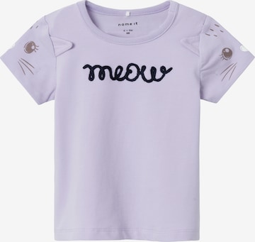 NAME IT - Camiseta 'DRAMA' en lila: frente