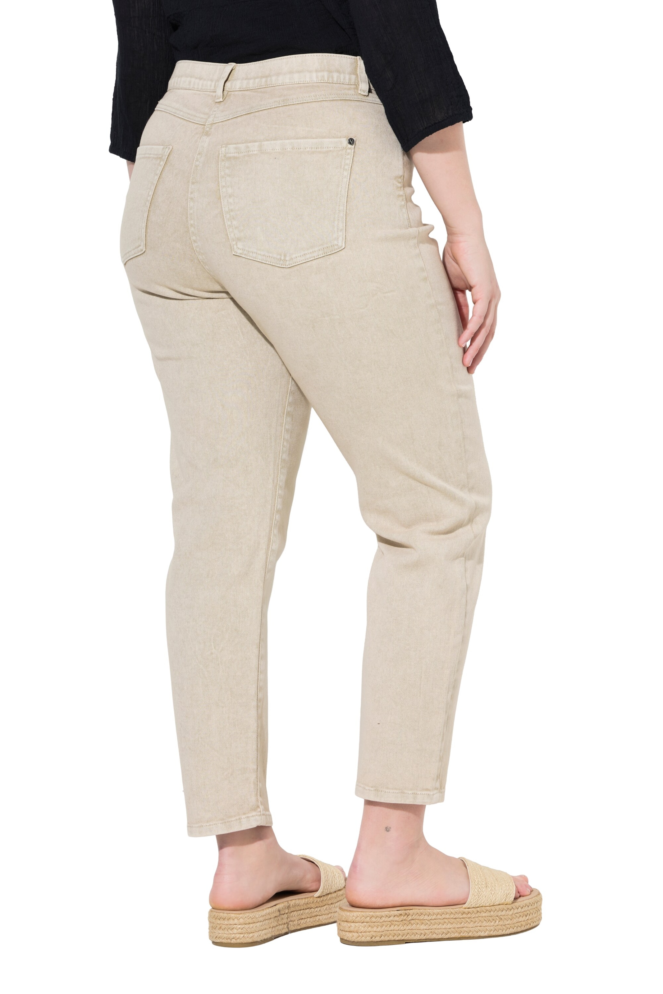 Ulla Popken Regular Jeans in Beige
