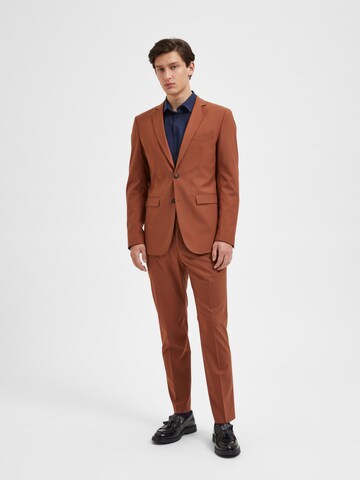 Slim fit Sacou Business 'Logan' de la SELECTED HOMME pe maro