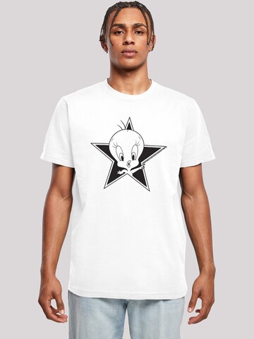 F4NT4STIC T-Shirt 'Looney Tunes Tweetie' in Weiß: Vorderseite