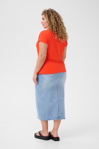 KAFFE CURVE - Camiseta 'KCjena' en rojo