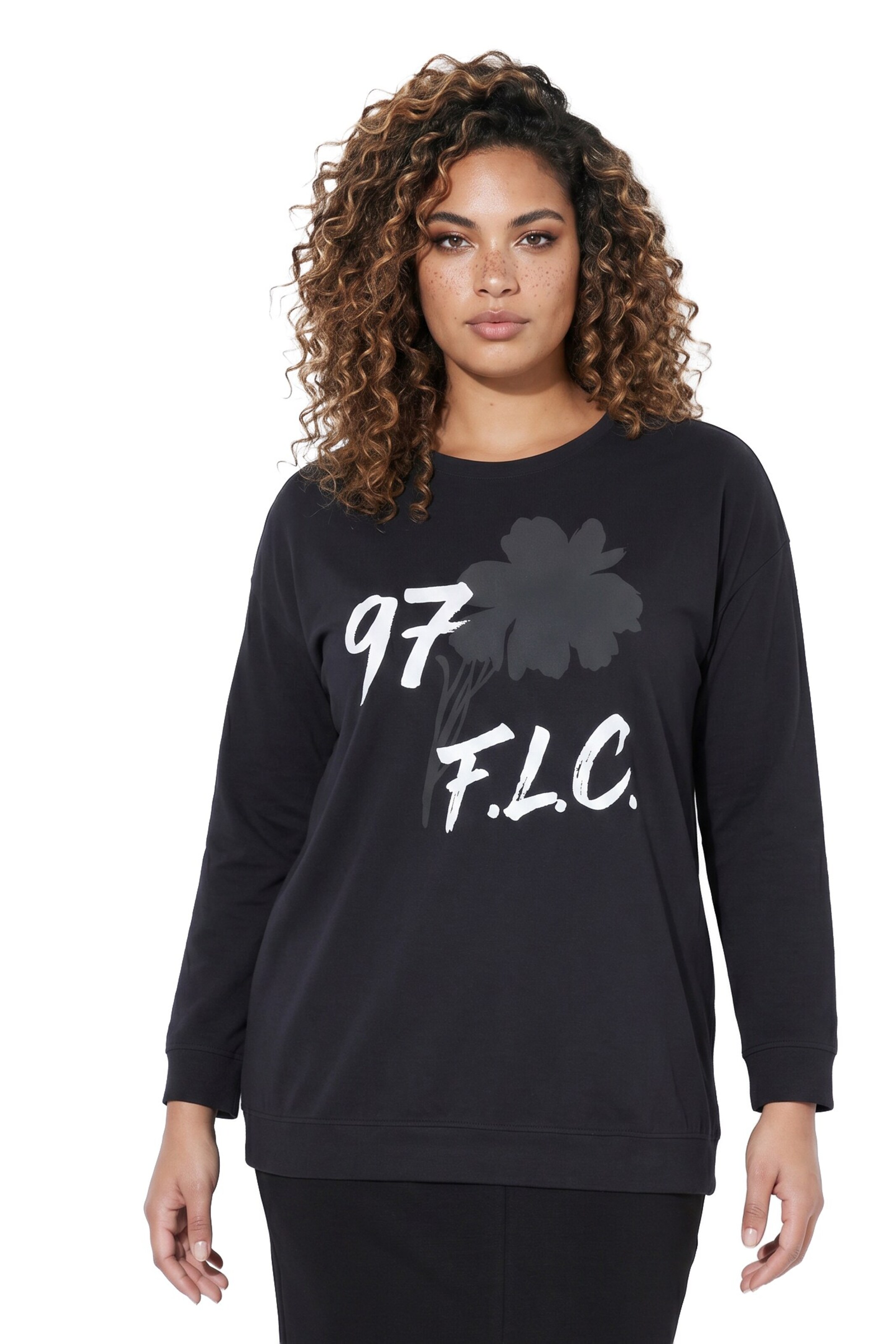 MIAMODA Sweatshirt in Schwarz: Vorderseite