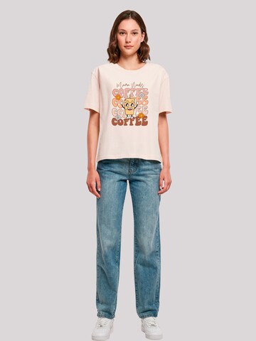 F4NT4STIC Shirt 'Mothers Day Coffee Lover Mom Caffeine Addiction Coffee Cup' in Pink