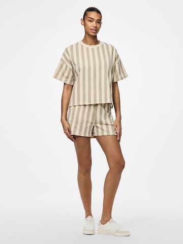 PIECES Majica 'PCChilli' | rjava barva