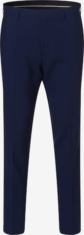 Slimfit Pantaloni cu dungă 'H-Genius' de la BOSS Black pe albastru: față