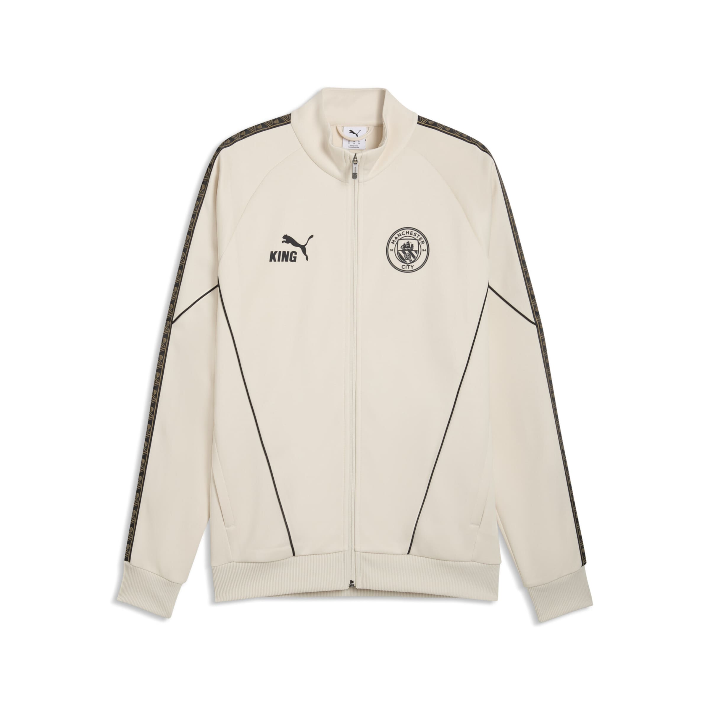 PUMA Sportjacke 'Manchester City KING Anthem' in Beige: Vorderseite