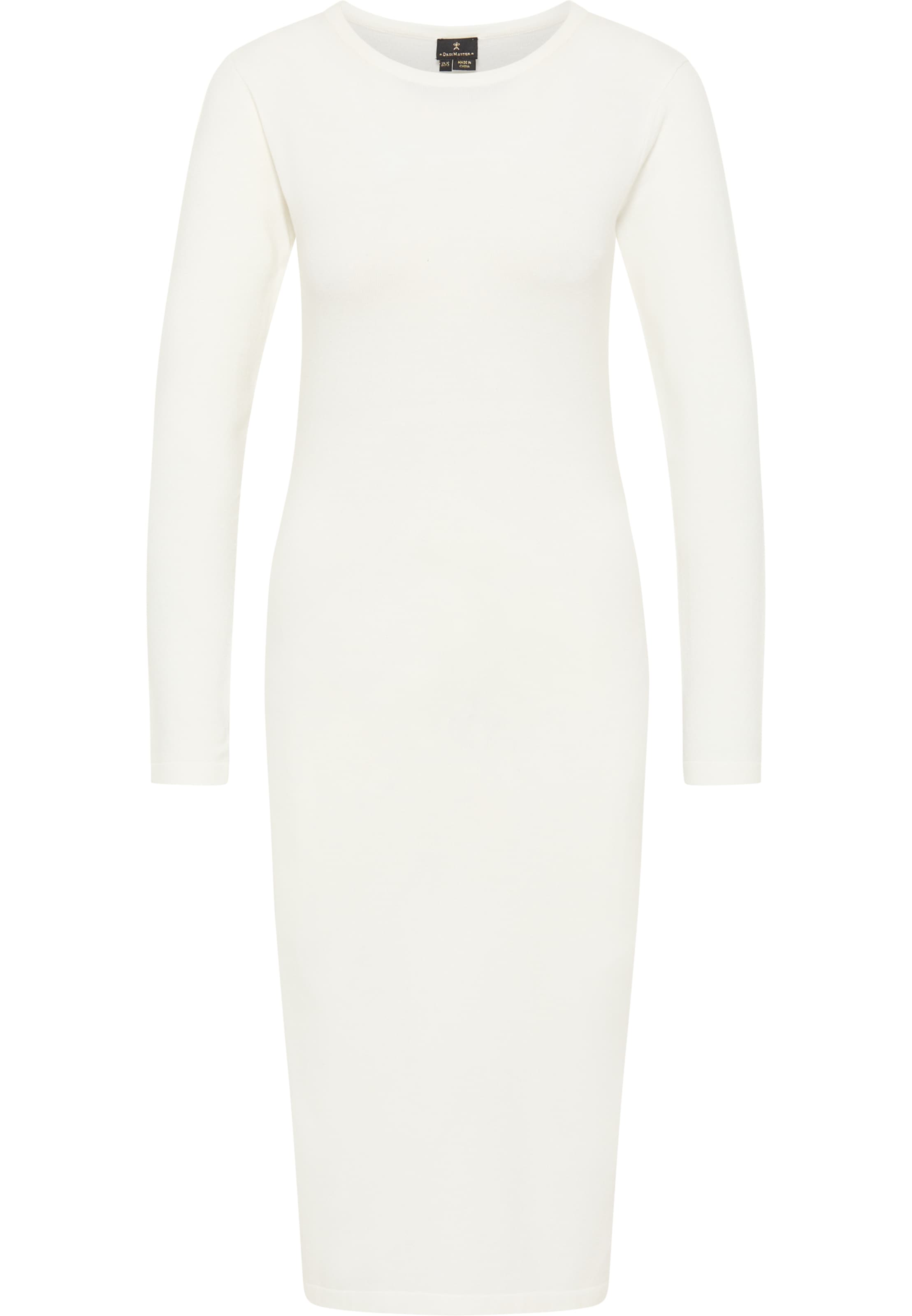 DreiMaster Klassik Πλεκτό φόρεμα 'Wais' σε λευκό: μπροστά