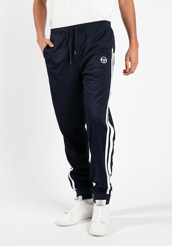 Sergio Tacchini Alt kitsenev Spordipüksid 'NEW DAMARINDO', värv sinine: eest vaates