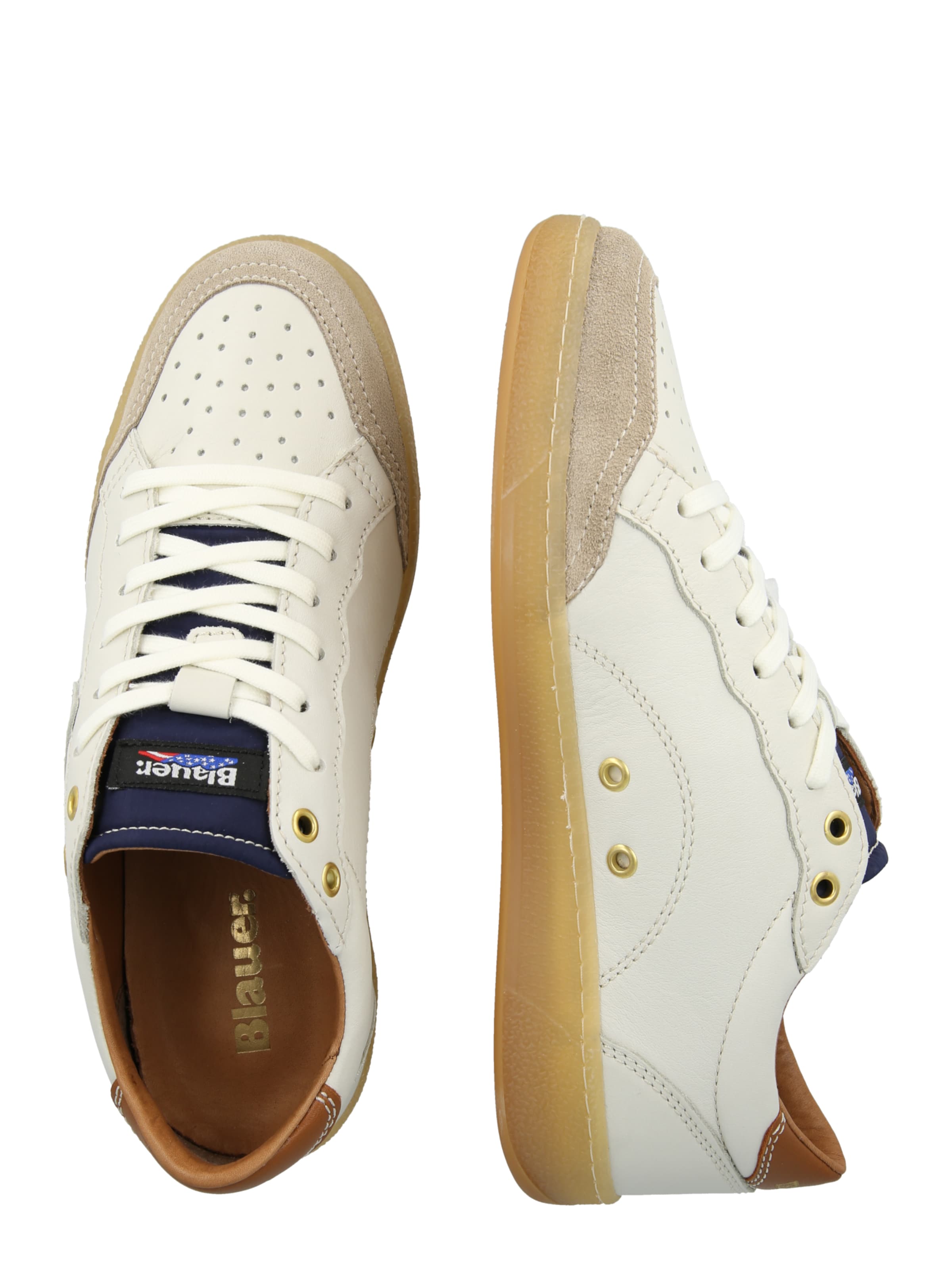 Blauer.USA Ниски маратонки в бяло