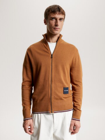 TOMMY HILFIGER Knit Cardigan in Brown: front