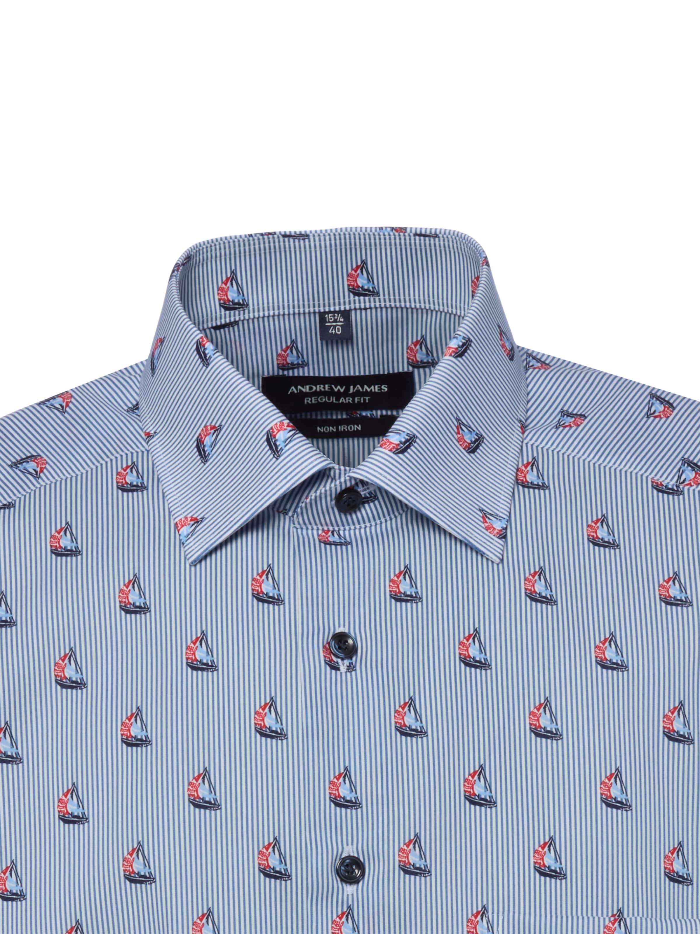 Coupe regular Chemise Andrew James en bleu